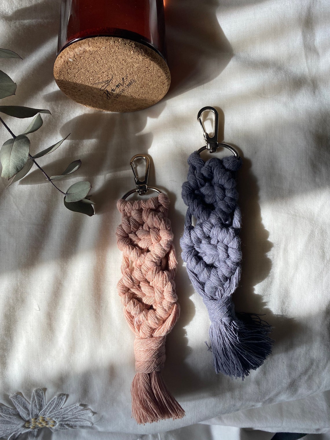 Bulk of Handmade Macrame Keyrings Keychains. Wedding Favours Etsy India