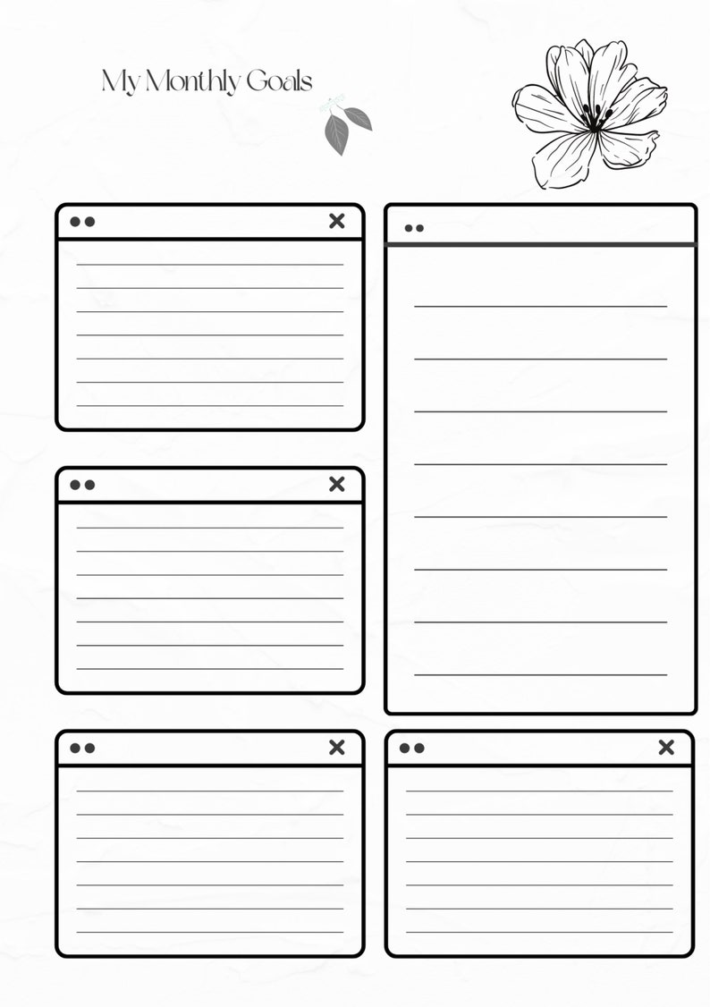 Minimal Journal Diary 2023 2024 A5 Printable Etsy