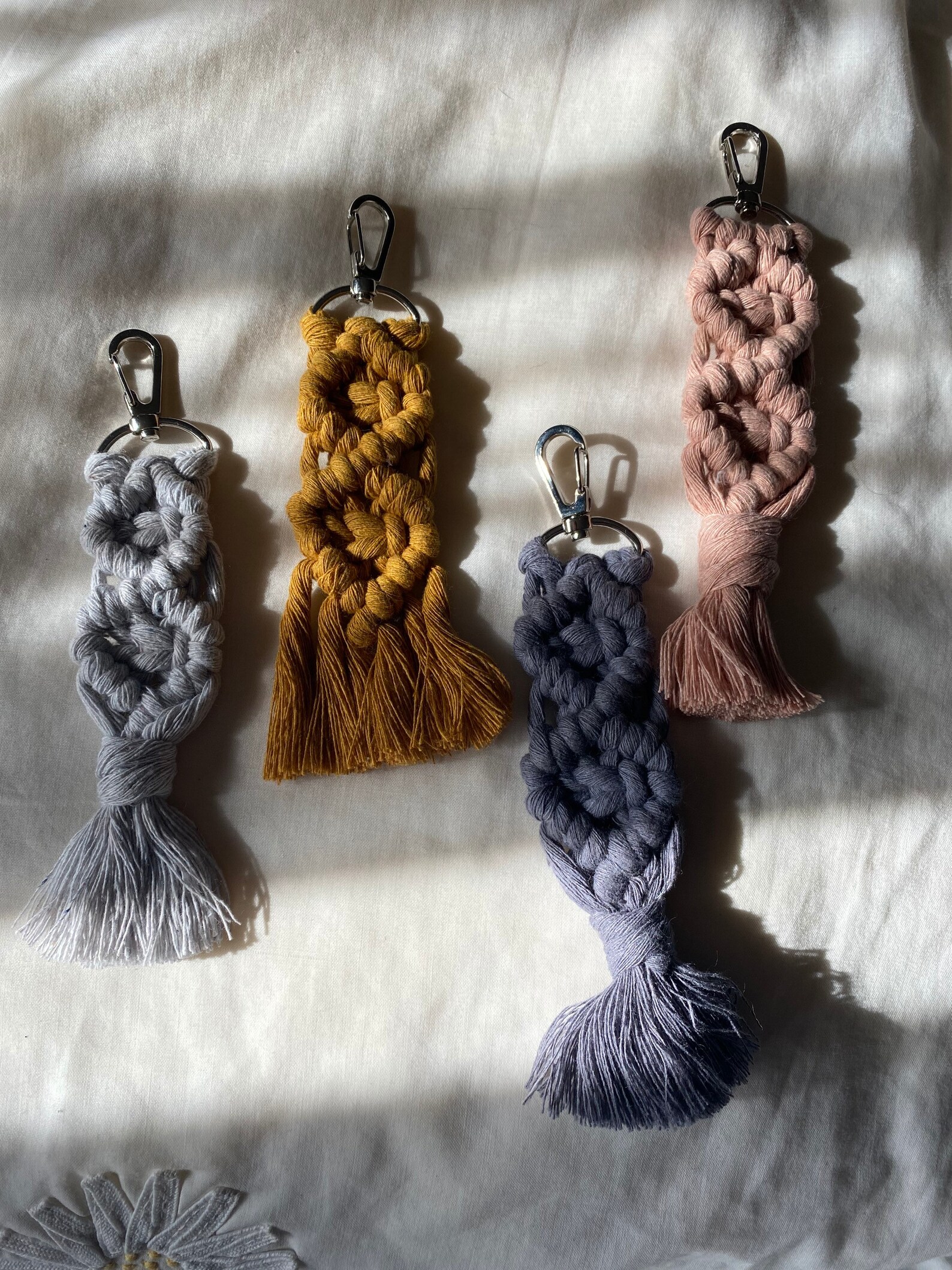Bulk of Handmade Macrame Keyrings Keychains. Wedding Favours Etsy India