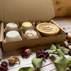 New Luxury Collection Shower Steamers and Tray, 4 Shower Steamers in Spa, New Beginnings, Hope and Make Me Happy, Strong Fragrance Gift Box image 5