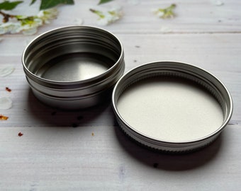 5cm Aluminium Tin with EPE liner in lid, Metal tin for balms, Metal tins for storage, metal tin for crafts, metal tin for beauty products