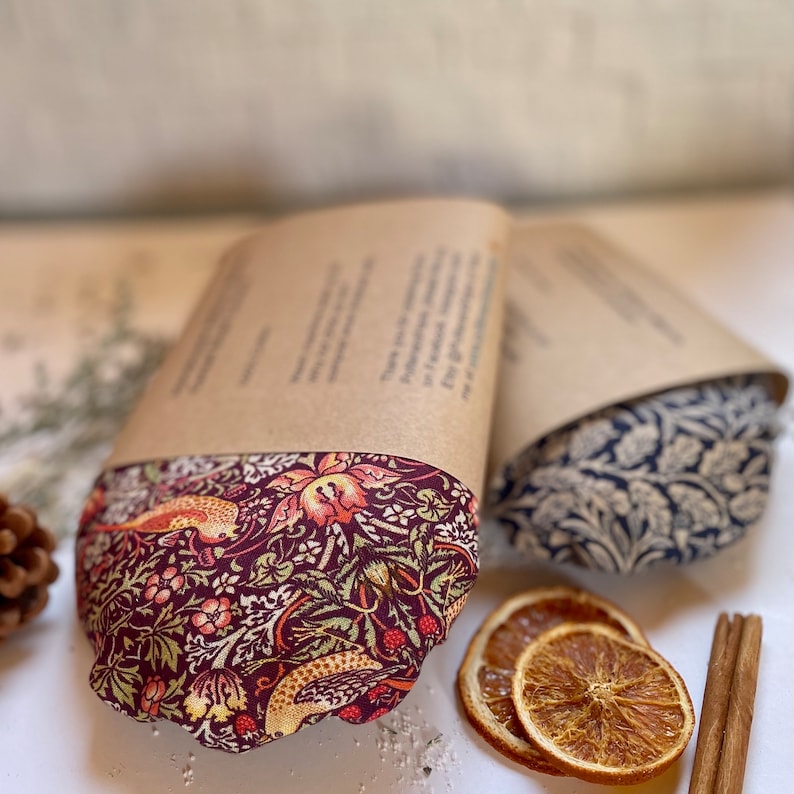 William Morris Bowl Covers: Set of 3, Eco-Friendly Cotton Food Coverings