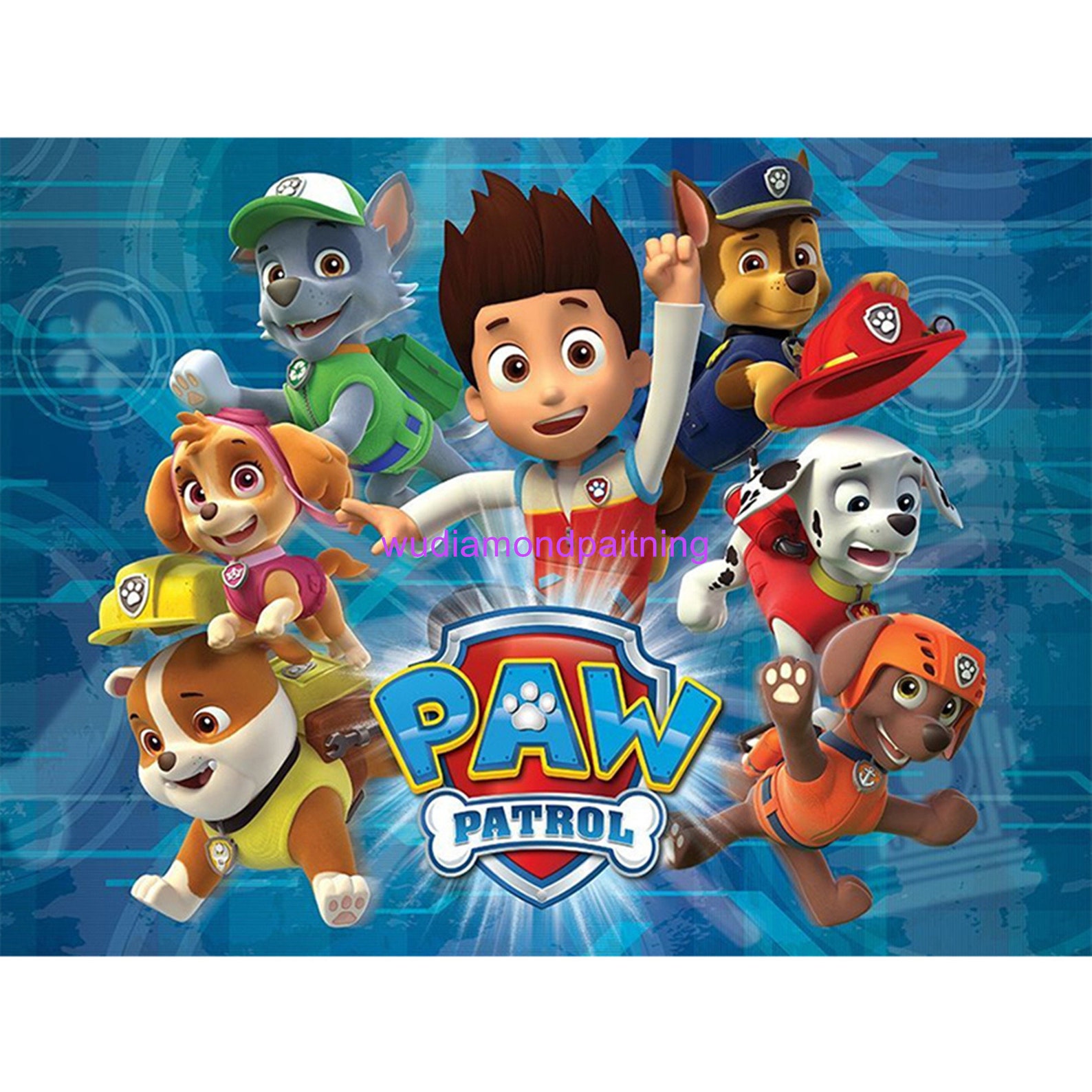 Cartoon Paw Patrol 5D DIY Diamond Painting Cross Stitch Etsy