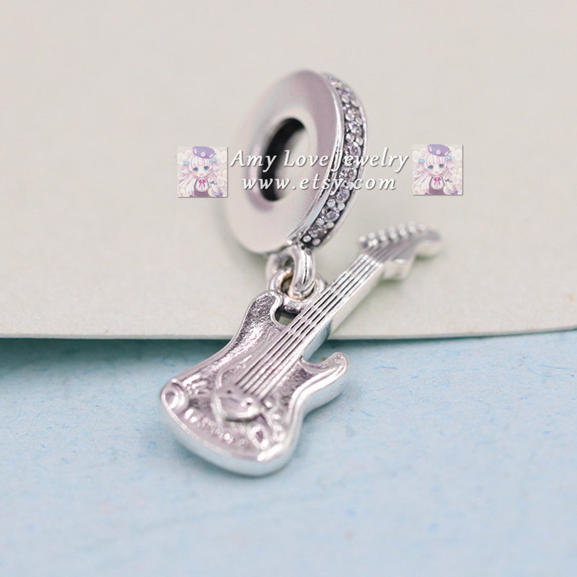 Charms for Bracelet 925 Sterling Silver Electric Guitar With Etsy