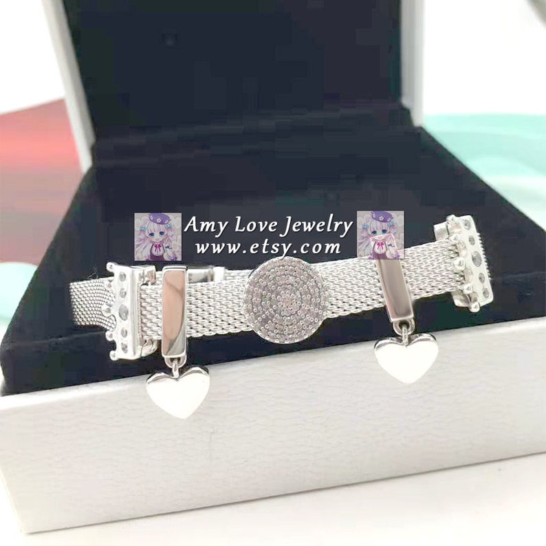 Amy Jewelry S925 Sterling Silver Reflexions Finished Bracelet Charm Bead Jewelry Set