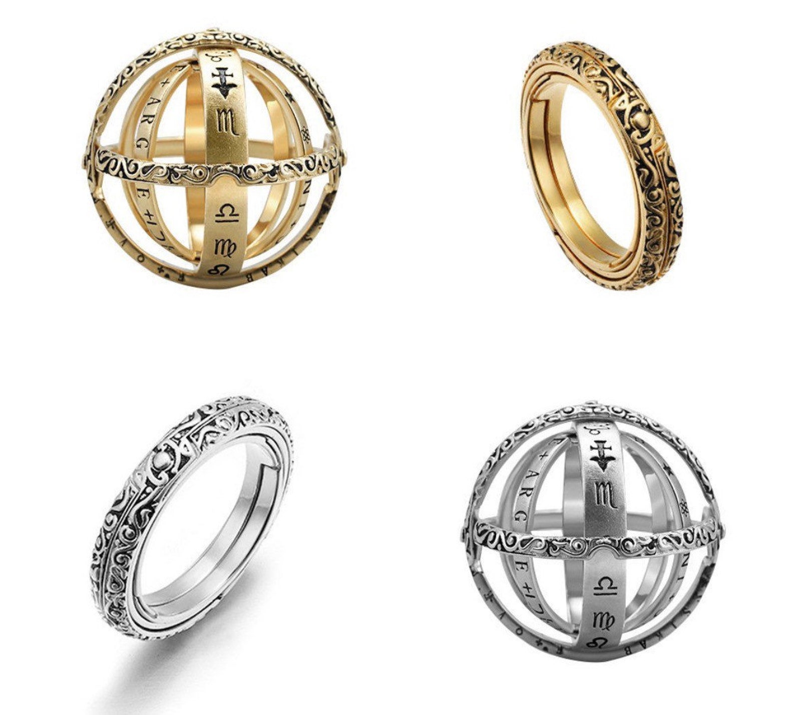 Astronomy Ring Foldable Astronomical Sphere Ring Astronomy Etsy