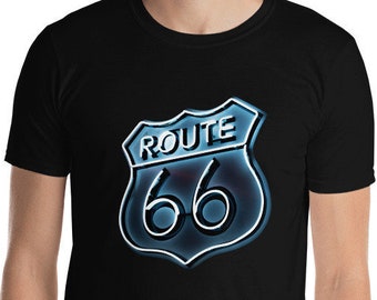Route 66 "Neon-Style" Short-Sleeve Unisex T-Shirt