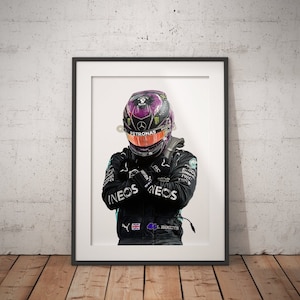 Limitierter Druck einer Zeichnung | Wakanda für immer Poster | Lewis Hamilton Poster | Mercedes F1 Team Poster | Formel-1-Poster | F1-Poster