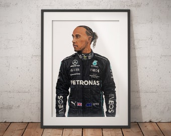 Lewis Hamilton - 2022 - Mercedes-AMG Petronas F1 Team - F1 - Formula 1 - Limited Edition Print of drawing - A4, A3, A2