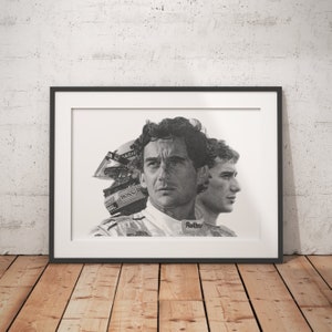 Limitierter Druck einer Zeichnung | Ayrton Senna | Weltmeister | Mclaren-Poster | Williams-Poster | Formel-1-Poster | F1 | A4 | A3 | A2