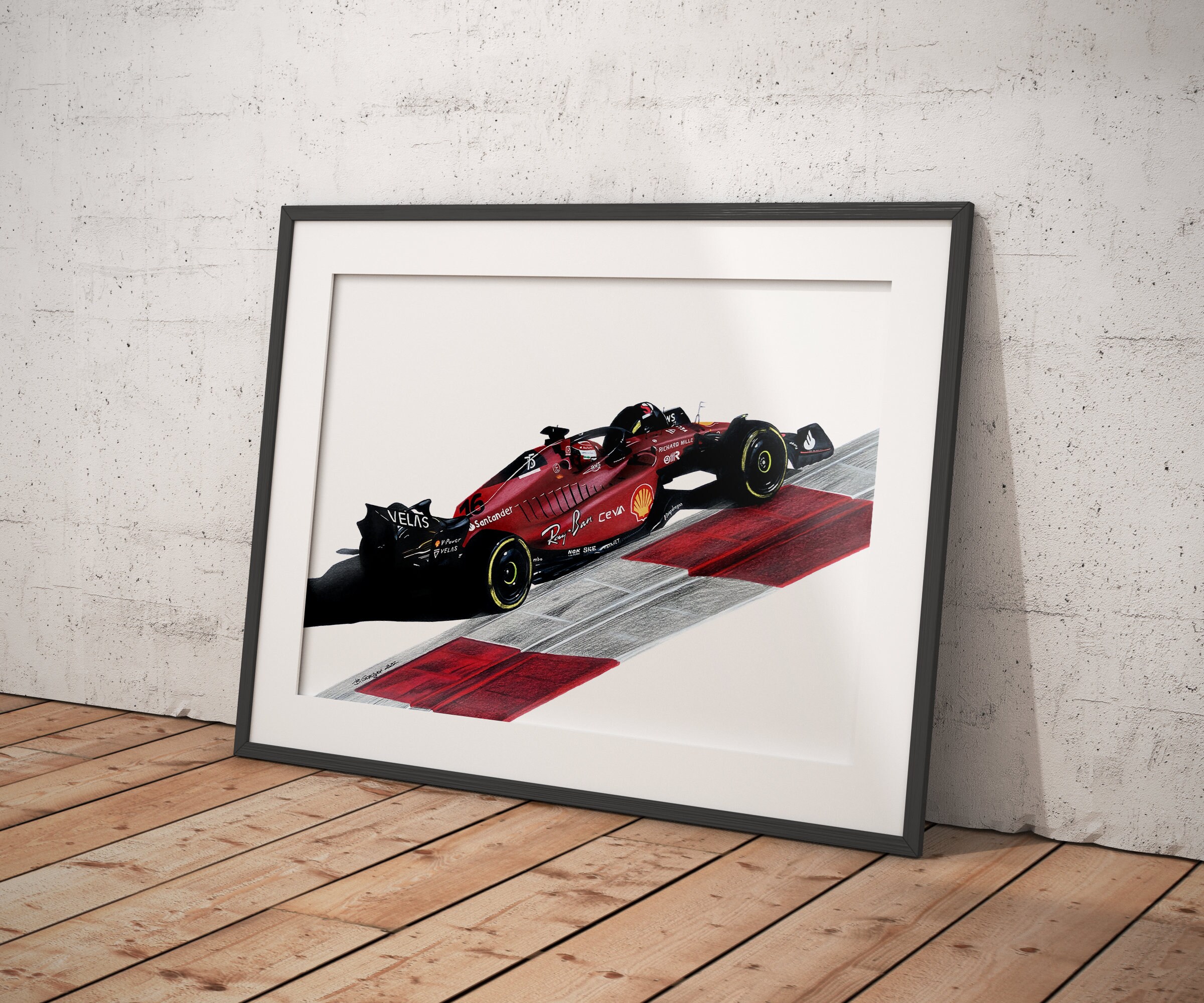 限定版の図面プリント |フェラーリ F1-75 スクーデリア 限定版の図面プリント |フェラーリ F1-75 スクーデリア