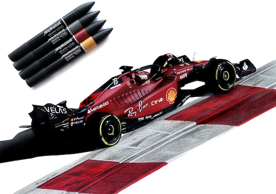 限定版の図面プリント |フェラーリ F1-75 スクーデリア 限定版の図面プリント |フェラーリ F1-75 スクーデリア