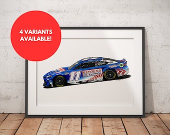 Limited Edition Print of drawing | Toyota Camry #11 | Denny Hamlin Bristol Food City 500 Winner | Nascar | Drawing | A4 | A3 | A2