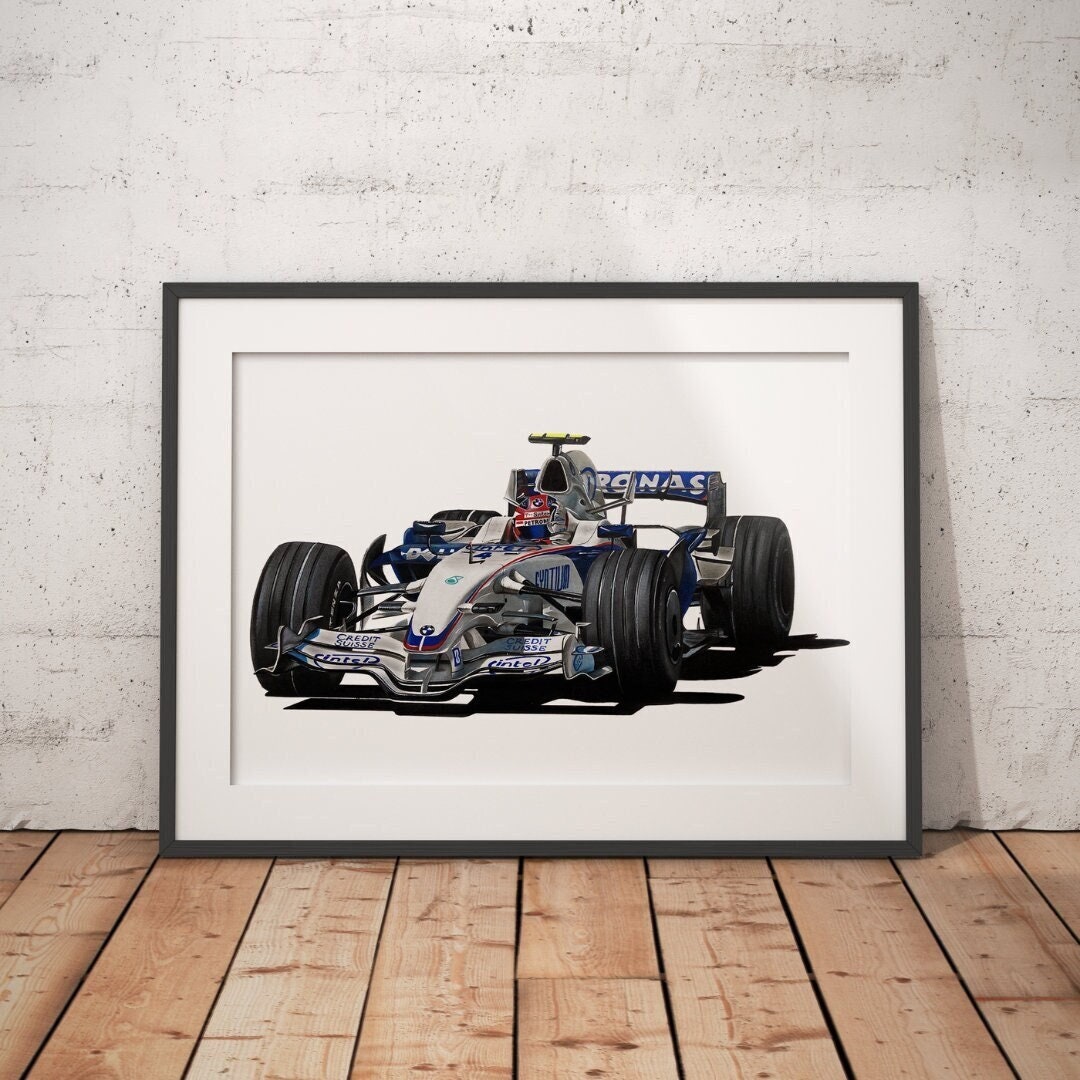 Limited Edition Print of Drawing | BMW Sauber F1.08 Robert