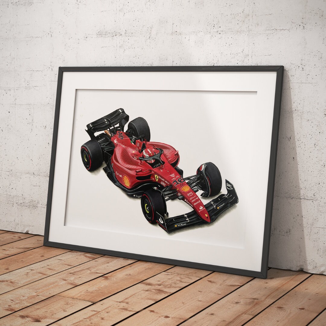Ferrari F1 アートプリント Limited Edition Print of Drawing | Ferrari F1-75 Scuderia