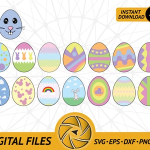 Easter Eggs Digital Download Bundle for printing Paper / Magnet / Sticker / T-shirt