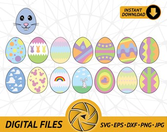 Paquete de descarga digital de huevos de Pascua para imprimir papel / imán / pegatina / camiseta