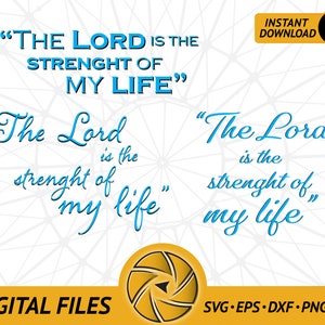 Psalm 27 (Christian Phrase Art) Digital Download Bundle for printing Paper / Magnet / Sticker / T-shirt
