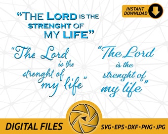 Salmo 27 (Christian Phrase Art) Paquete de descarga digital para imprimir papel / imán / pegatina / camiseta