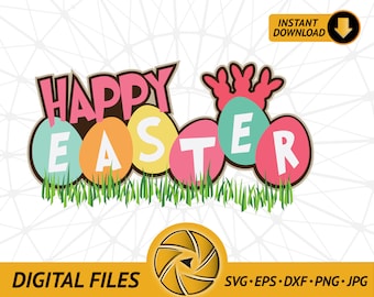 Paquete de descarga digital del logotipo de Pascua para imprimir papel / imán / pegatina / camiseta