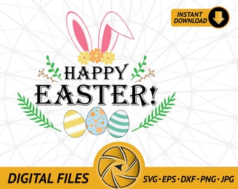 Paquete de descarga digital del logotipo de Pascua para imprimir papel / imán / pegatina / camiseta