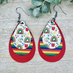 School earrings, teacher gift, teacher earrings, teacher appreciation, back to school gift, gift for her