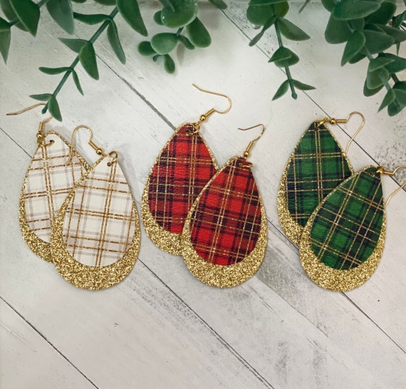 Plaid is Golden Earrings Plaid is Golden Earrings