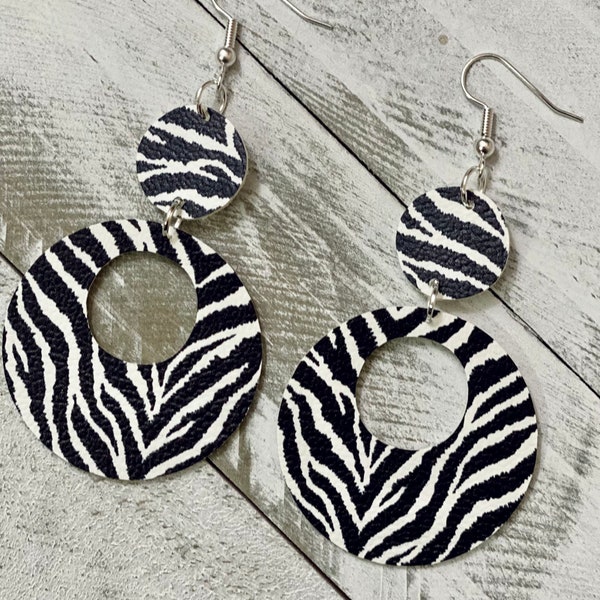 Zebra Earrings Etsy
