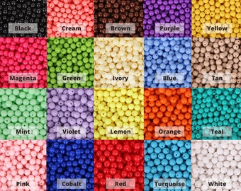 6mm 8mm 10mm Acrylic Round Beads 21 Colors Round Acrylic Balls