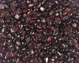 100g of Natural Garnet Chips - Mini Tumbled Garnet Stones - Small Garnet Pebbles - Raw Garnet - Garnet Rocks - Garnet Crystal