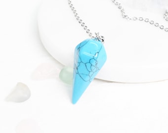 Turquoise Stone Dowser Dowsing Pendulum - Turquoise Dowsing Pendulum - Turquoise Dowser Dowsing Pendulum - Turquoise Silver Dowsing Pendulum