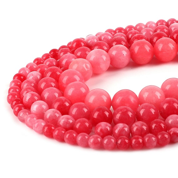 Coral Pink Beads 6mm 8mm 10mm 12mm Round Pink Gemstone 15 Full Strand Wholesale Beads Wholesale Gemstones Etsy