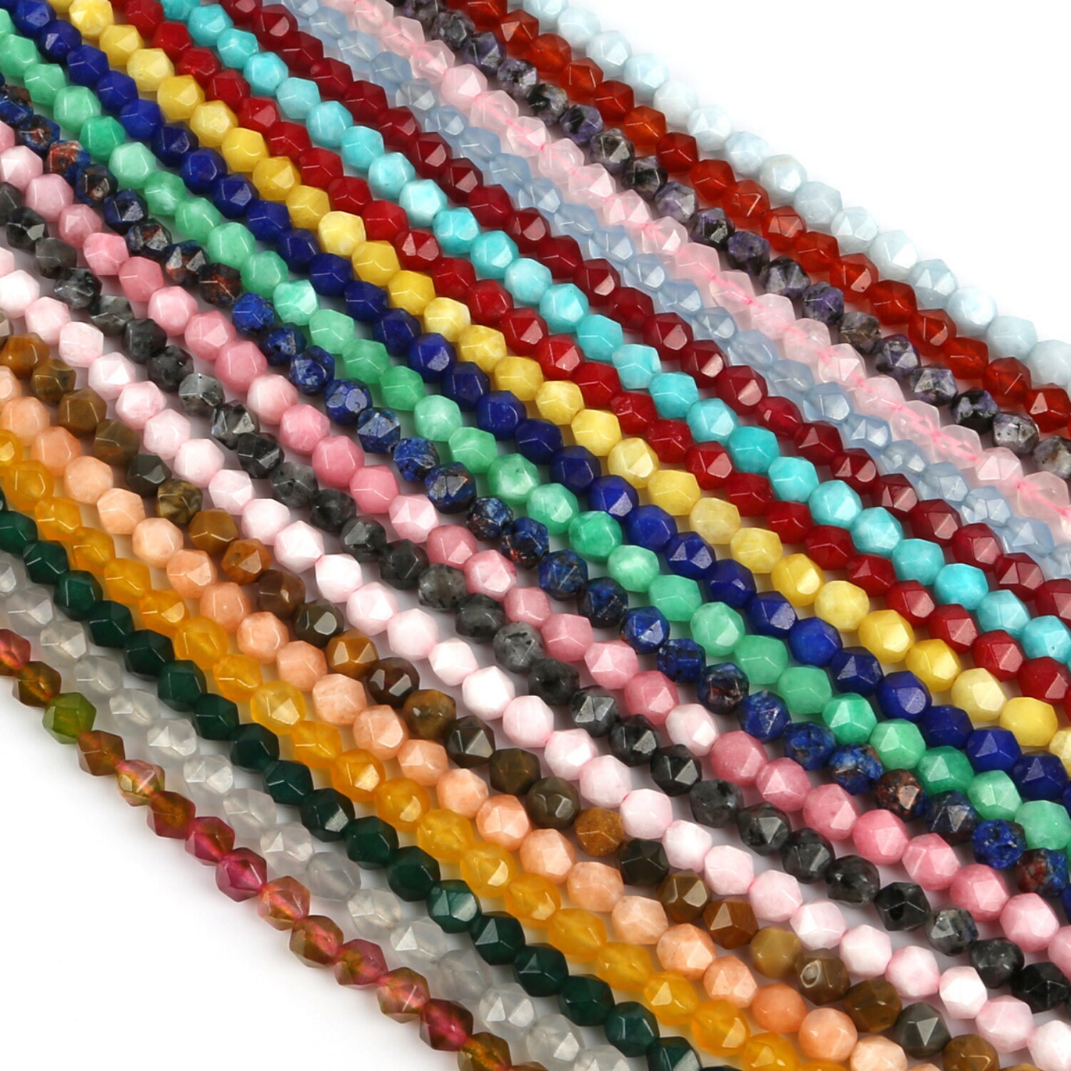 21 Colors of Star Cut Beads 8mm 1.5mm Hole 48 Beads per - Etsy