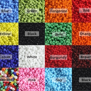 45g 6/0 8/0 or 12/0 Opaque Glass Seed Beads, Opaque Rocailles, Opaque Seed Beads, Solid Color Seed Beads