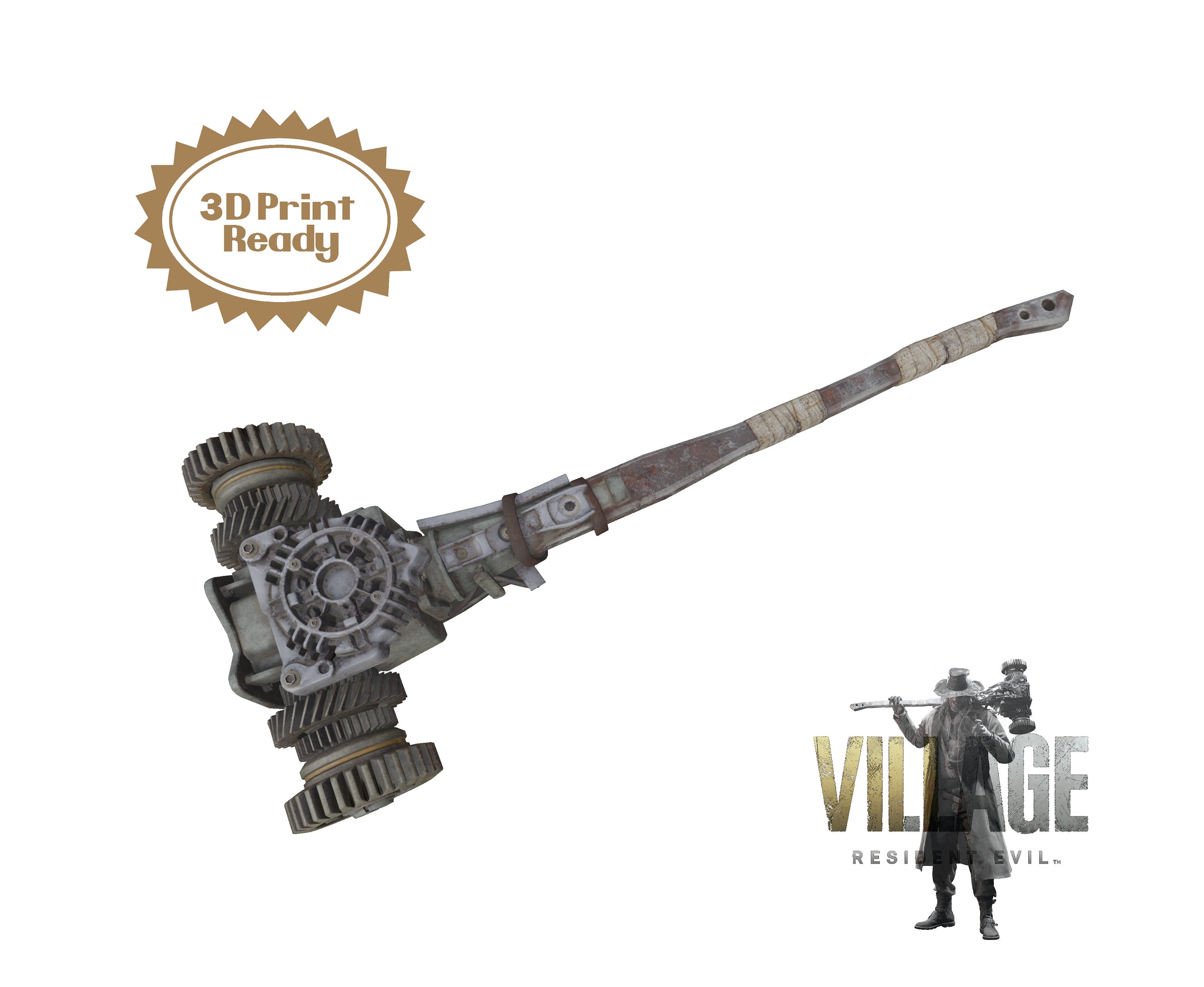 Karl Heisenberg Hammer 3D Model Digital File - Resident Evil 8 Cospla…