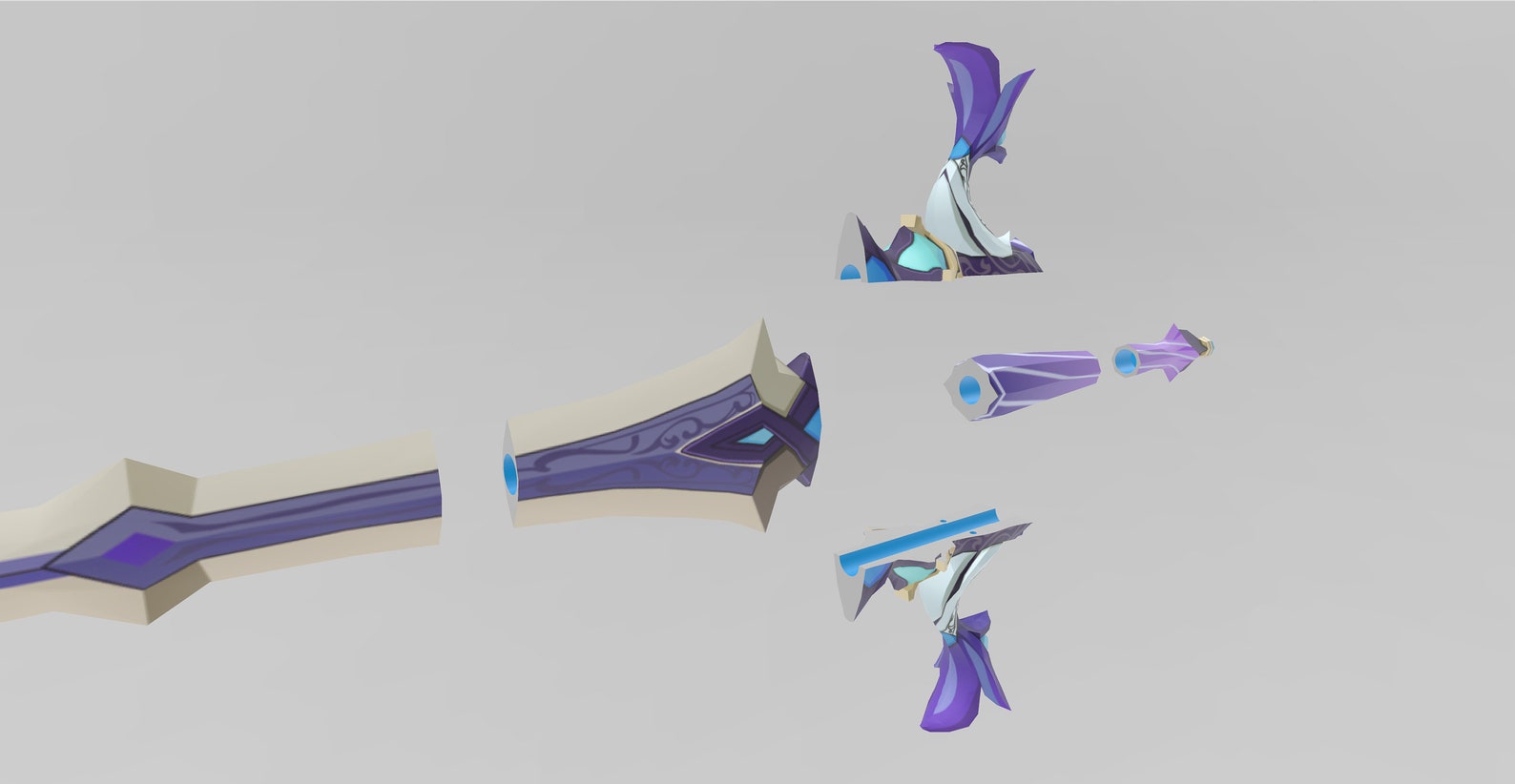Xingqiu Sword Sacrificial Sword Digital 3D Model Genshin | Etsy