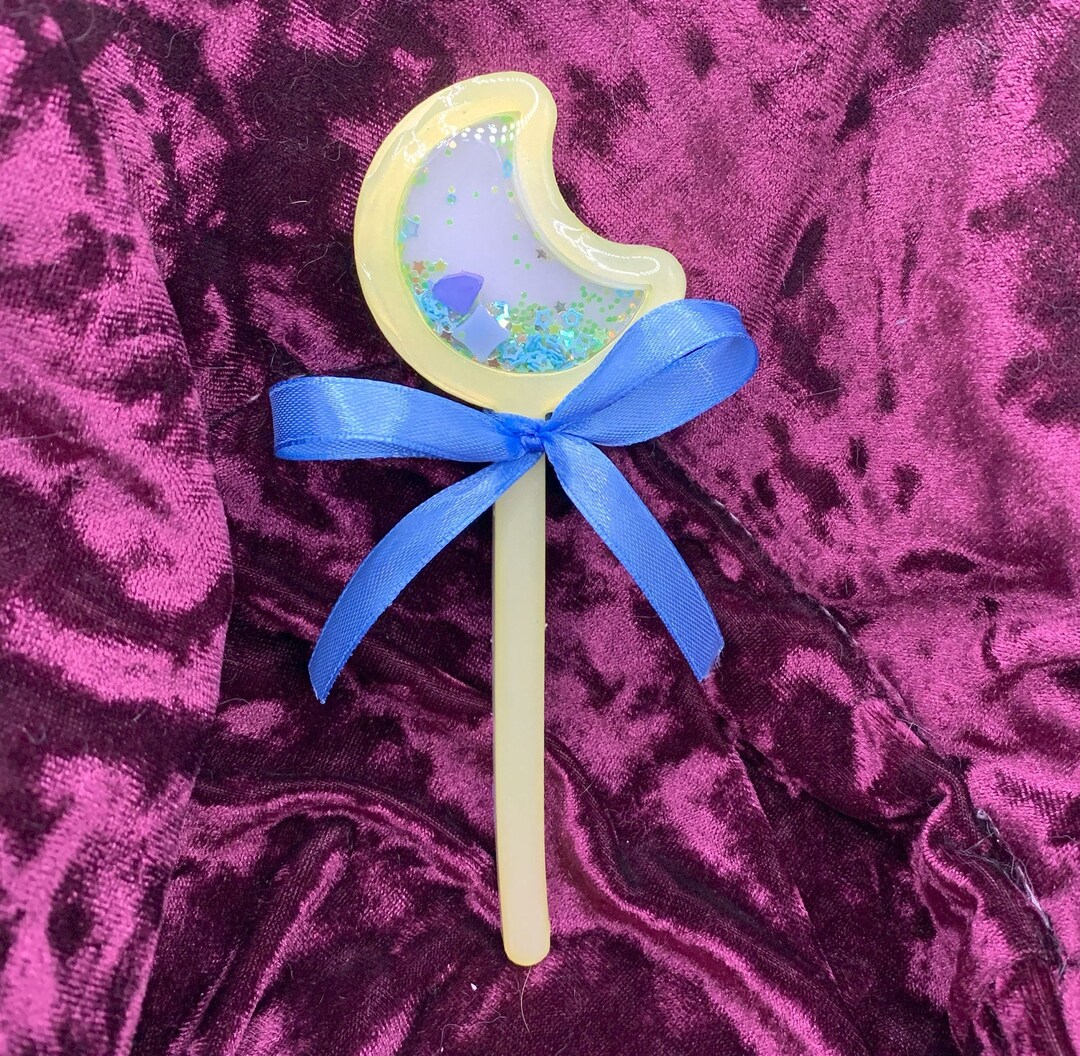 Yellow Moon Resin Rattle/shaker Wand - Etsy