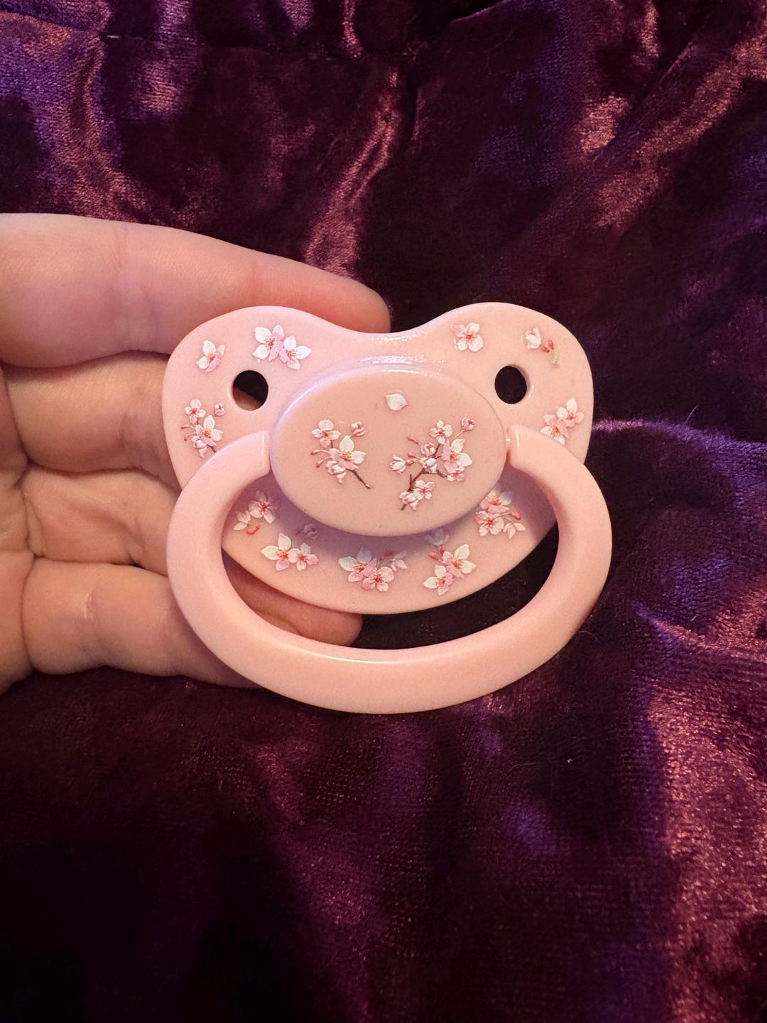 Pink Sound Control Pacifier Premade Pink Cherry Blossom/sakura Style 1 ADULT Pacifier - Etsy