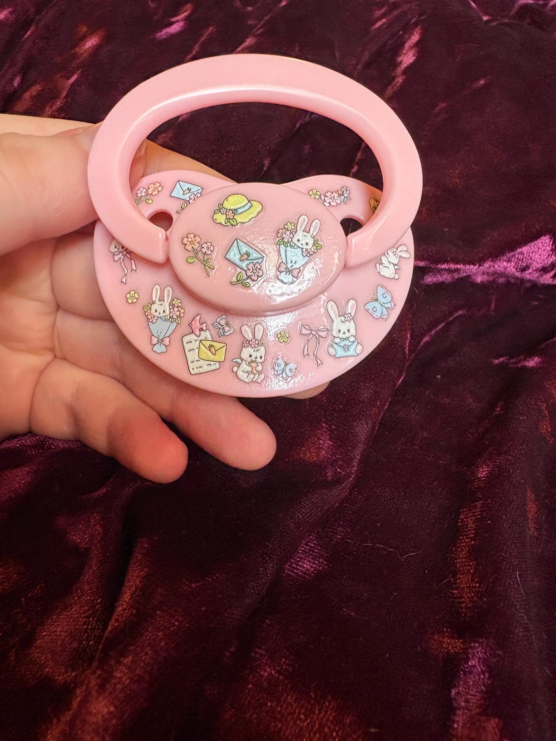 Pink Pacifier Image Premade Pink Bunny ADULT pacifier - Etsy Sverige