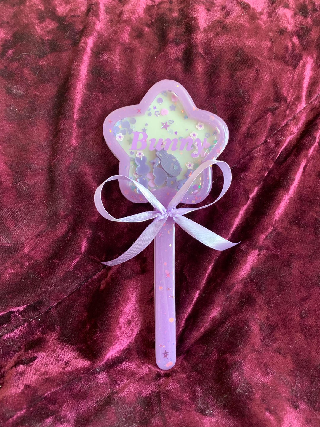 Purple Bunny Themed Resin Rattle/shaker Wand - Etsy