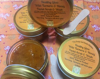 Healthy Glow Wild Turmeric Honey Facial Scrub & Wash