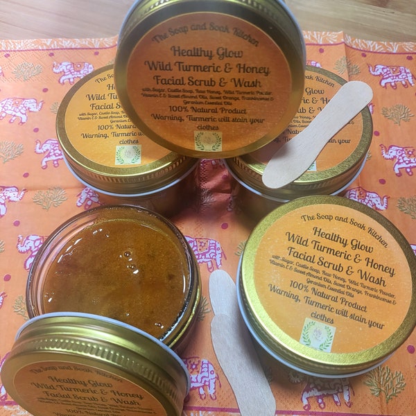 Healthy Glow Wild Turmeric Honey Facial Scrub & Wash