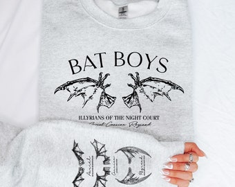 Acotar bat boys inspired sweatshirt, Gift  for her, bat boys, rhysand, booktok, velaries, a court of mist and fury,