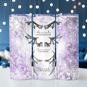 Acotar Bat Boys inspired 20oz skinny tumbler, a court of thorns and roses, Sarah J Maas inspired, booktok, booklover gif for her book covers