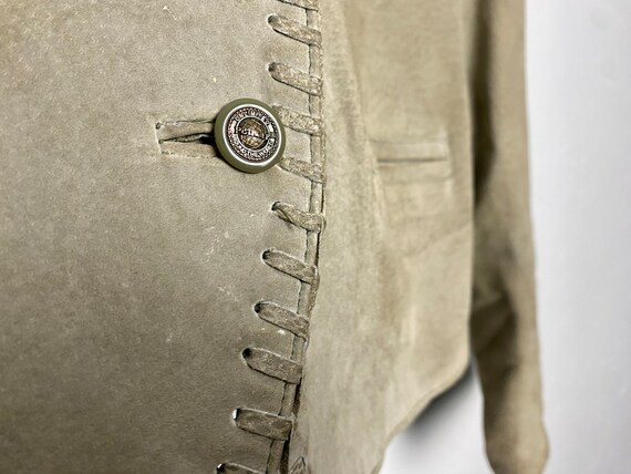 Greenish leather blazer jacket from Petroff, West… - image 4