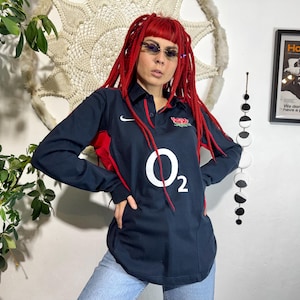 Chemise de rugby Angleterre à revers en coton avec poche et manches Chemise de rugby Angleterre à revers en coton avec poche et manches