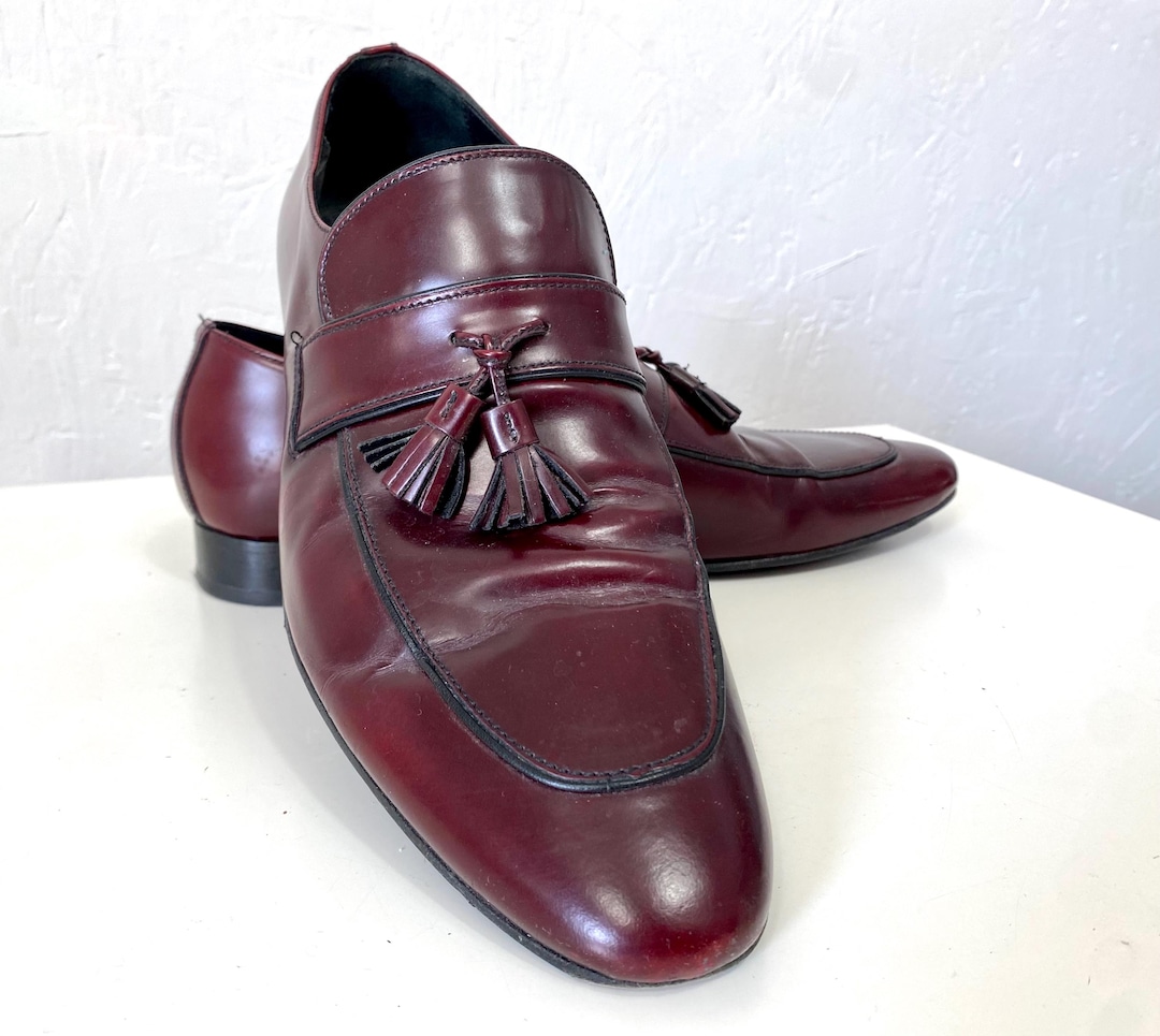 Moccasins Mens Shoes Italy Camel Brown From Adolfo Carli, Tassel, Size 42 