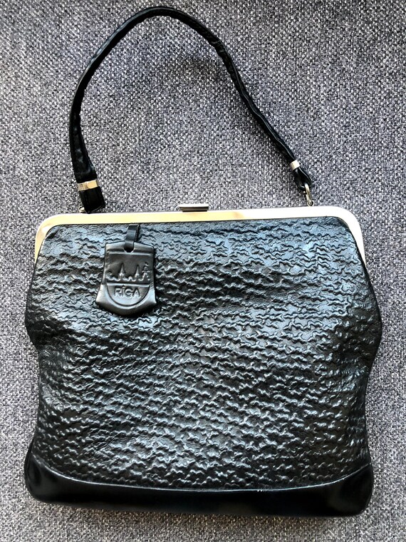 Vintage RIGA leather bag 50s