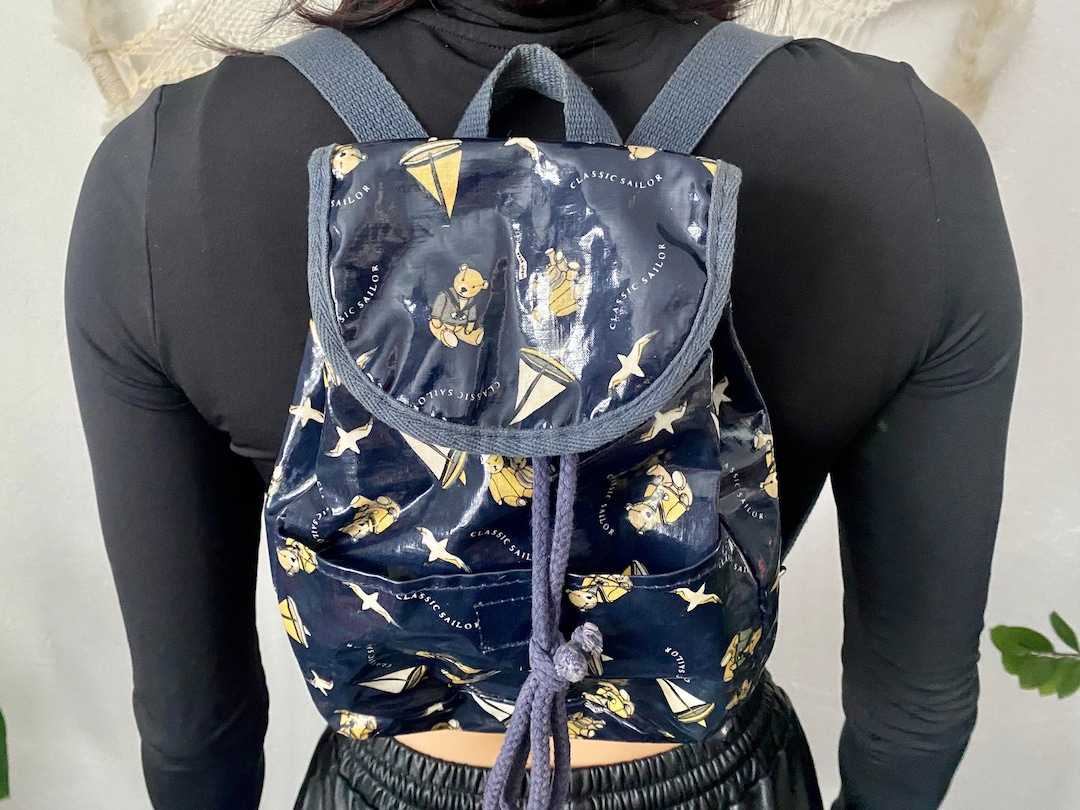 Sac à dos nounours vintage des années 90 sac bleu pour enfants