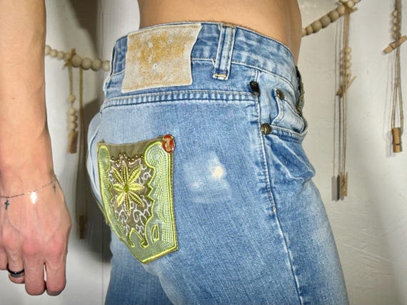 Patchwork pocket ROBERTO CAVALLI Y2K Patchwork De… - image 11